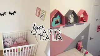 Tour Quarto da Lia | Quarto de Bebê Decoração rosa e cinza
