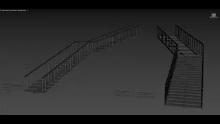 CREATE STAIRCASE RAILING USING CHAOS SCATTER ON SPLINE MODE Part 2 #tutorial #scattering #railing