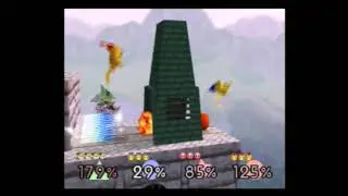 SSB - Jazza and Gus as Link and Pika on Hyrule (intense close fight)