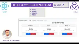 Projet de synthese REACT REDUX  ROUTER PARTIE 2