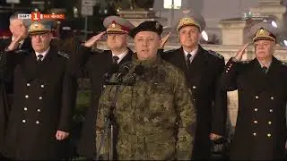 Заря проверка по повод 146 години от Освобождението на площад „Народно събрание“