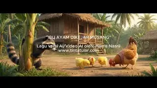 Ibu ayam dikejar musang versi AI