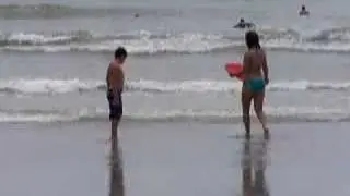 skim boarding.
