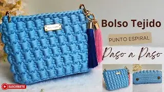 🔥BOLSO TEJIDO| PUNTO ESPIRAL |  TENDENCIA/ PASO A PASO