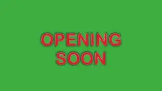 Opening Soon Neon light Green Screen
