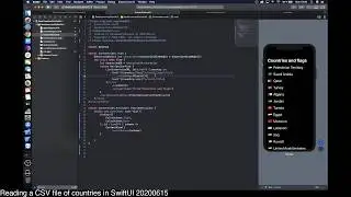 Reading a CSV file of countries in SwiftUI 20200615