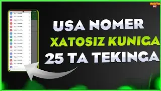 USA NOMER OLISH // CHEKSIZ ✅️ KUNIGA 25 YA YANGI NOMERLAR // TEKINGA JUDA OSON