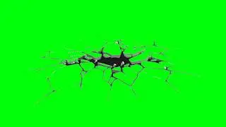 Crack ground green screen effect