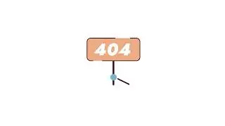 Holding 404 error sign animation