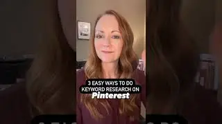Three EASY ways to do Pinterest Keyword Research!