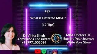 Deferred MBA (12 Tips)