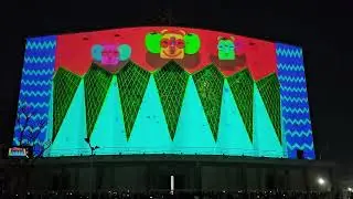 Presentación de Juego de luces✨️ por cumpleaños de Barranquilla🎉 en la Catedral metropolitana🇨🇴