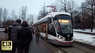 17 маршрут трамвая. 22.12.2020 год. Москва.