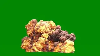 Bomb Blast Copyright Free Green Screen/Chroma Key