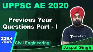 UPPSC AE 2020 | Previous Year Questions Part - I | Civil | Jaspal Singh