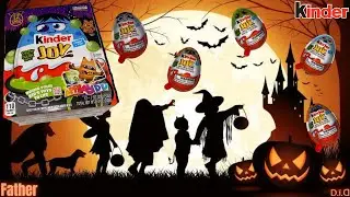 Kinder Joy Halloween 2022 Edition Eggs with Glow in the Dark Toys Unboxing!