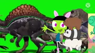 An animal stampede green screen