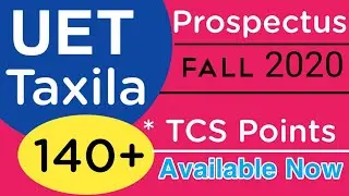 UET taxila prospectus 2020 | UET taxila TCS centres | Prospectus cities | Online apply by me