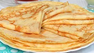 You won't find a better recipe! THE MOST DELICIOUS thin pancakes! Pancakes with milk and water!
