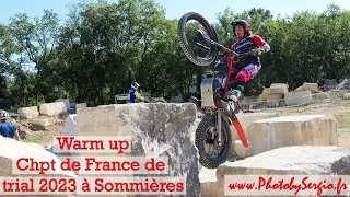 Warm up - Championnat de France de trial 2023 à Sommières