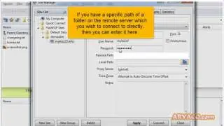 Configuring your website in FlashFXP
