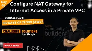 Day 45: Configure NAT Gateway for Internet Access in a Private VPC | 100 Days of Cloud (AWS)