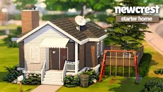 STARTER HOME IN NEWCREST 📦 The Sims 4 Save File Speed Build (no talking) | No CC
