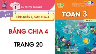 TOÁN 3| Tập 1| Bài 6 |Bảng chia 4| Trang 20| Kết nối tri thức