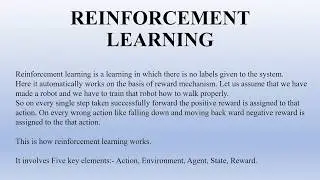 Reinforcement Learning In Brief || Quick Review || Machine Learning