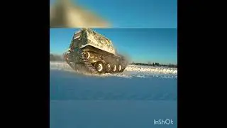 автономная дизельная печка в действии, гусеничный вездеход.
