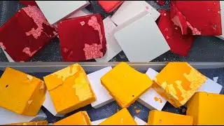 3 in 1 edit of my sh1 dyed and fresh gym chalk blocks || blue red & yellow