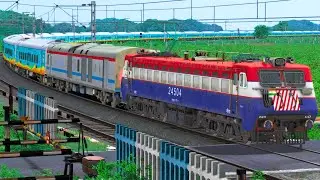 Train High Speed Crossing in Railway Gate | BUMPY RAILROAD Train Simulator | Railworks | NTG GAMING
