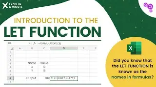 INTRODUCTION TO THE LET FUNCTION  (WHAT IT IS & HOW IT WORKS) BY EXCEL IN A MINUTE