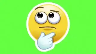 Green Screen FREE - Smiley Thinking
