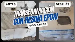 TRANSFORMACIÓN DE MESADA CON RESINA PASO A PASO