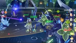 Kusanali C1 + R1 Floating Dreams DMG Showcase - Genshin Impact