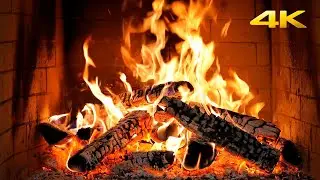 🔥Real Cozy Fireplace Ambiance with Burning Logs and Crackling Fire Sounds
