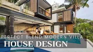 modern house design designed to take fresh air from the forest with interior design