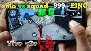 free fire Handcam gameplay in vivo y20 best solo vs squad Handcam || freefire Handcam gameplay