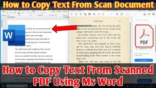How to Copy Text From Scan Document | Copy Text From Scanned PDF Using Word