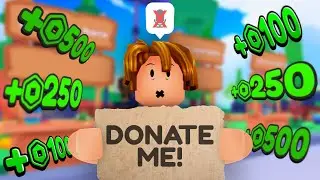 I Tried To Make Robux Without Using My Voice On Pls Donate...