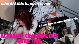 CRASHING OUT bc my wardrobe BROKE and now i have to commit to getting rid of clothes