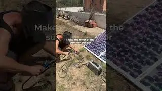 We convert a lot of each into a 3000W solar panel! #Diy #energiarenovable