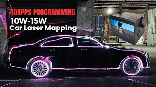 Ectech Car Laser Mapping by 10W Programing Laser Projector for Advertising, Visual Effects Companies