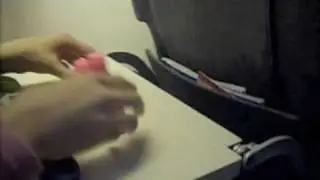 Speedstackinggirl in an airplane!