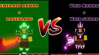 Bedwars battles Emerald armor amd rage blade vs full void#bedwars #rageblade