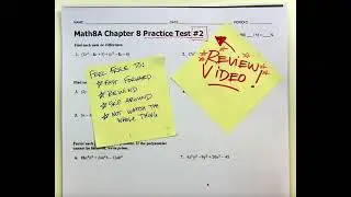Math8A Ch.8 Practice Test #2 Review Video
