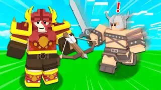 Abusing Players Using The WARRIOR Kit in Roblox Bedwars...
