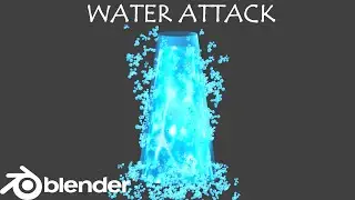 How to create water attack animation in Blender