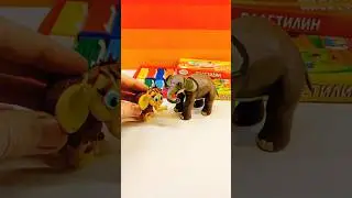 Из советского мультфильма «Мамонтенок» лепка из пластилина 